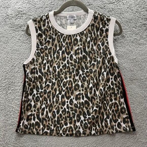 Evereve NWT Medium Beckham Leopard Tank 100% Cotton Soft Casual $58 MSRP - Picture 6 of 10